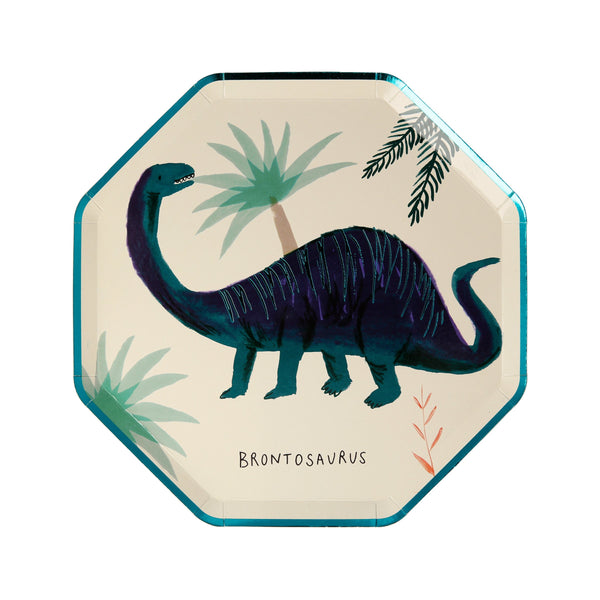 Our amazing paper plates with dinosaur designs are perfect to add to your dinosaur party supplies. Image3