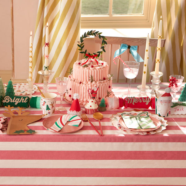 Our party napkins, designed to look like candy canes, are great for a Christmas cocktail party or for Christmas table decorations. Image2