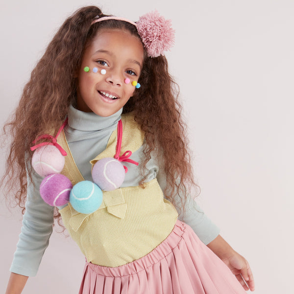 Pink Pompom Headband Image3