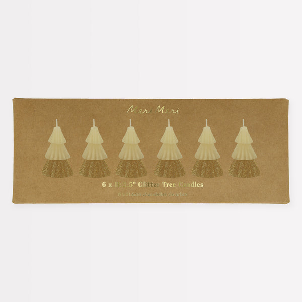 Our glitter tree candles are ideal if you're looking for wonderful Christmas table decoration ideas. Image3