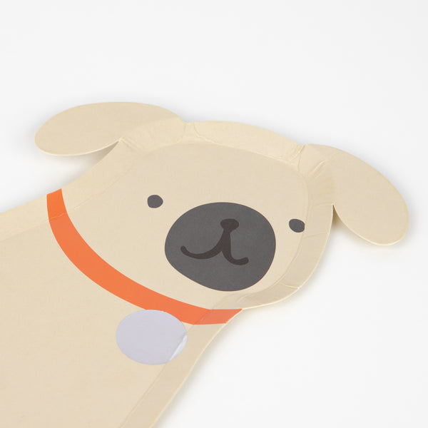 Our paper plates, in the shape of a pug, are perfect for a dog themed birthday party or dog birthday party. Image4