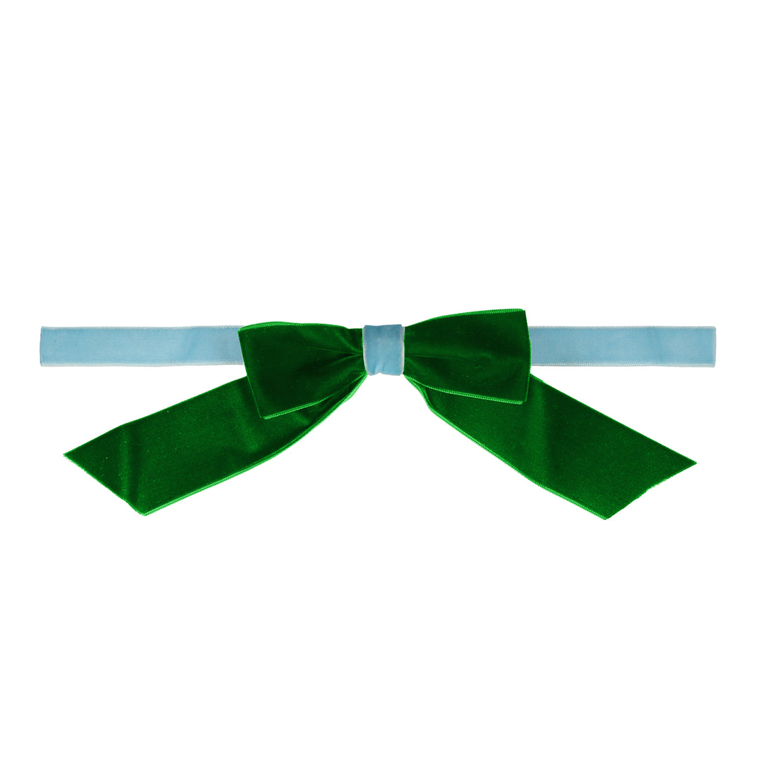 Our velvet bows make versatile Christmas gift box decoration ideas.