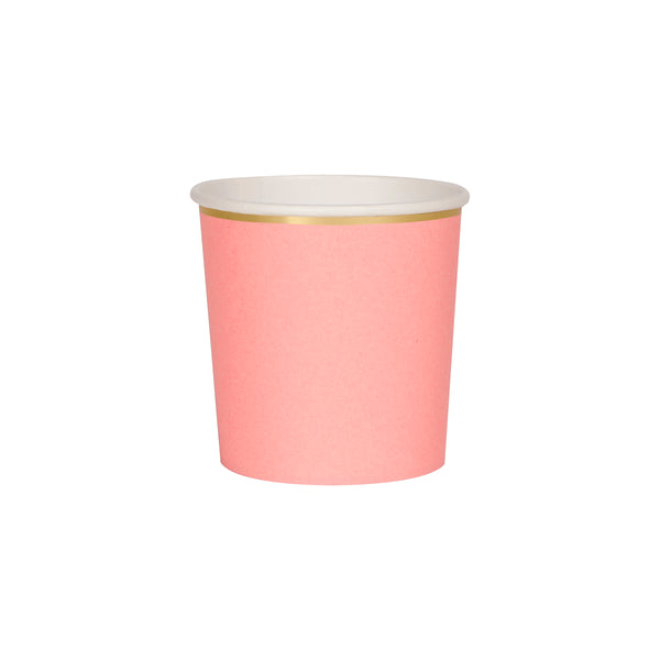 Neon Coral Tumbler Cups Image1