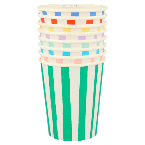 Mixed Stripe Cups Image1