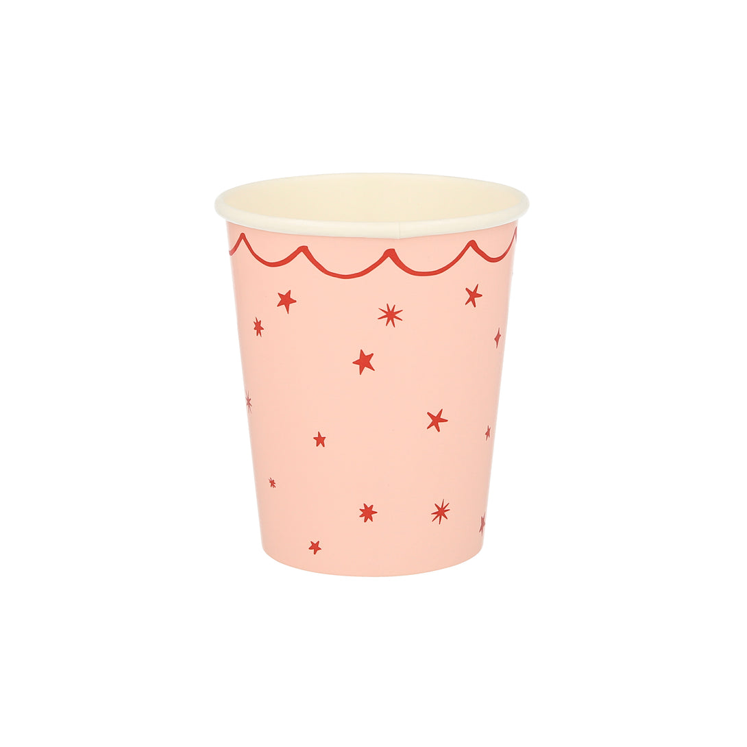 Our star party cup set features blue cups, pink cups and mint cups for the perfect paper cup selection.