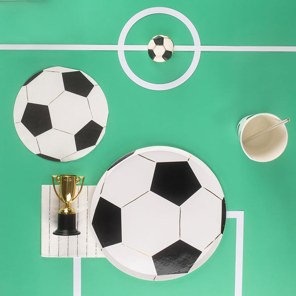 Our paper napkins are cut into the shape of a football with fabulous gold foil details. Image2